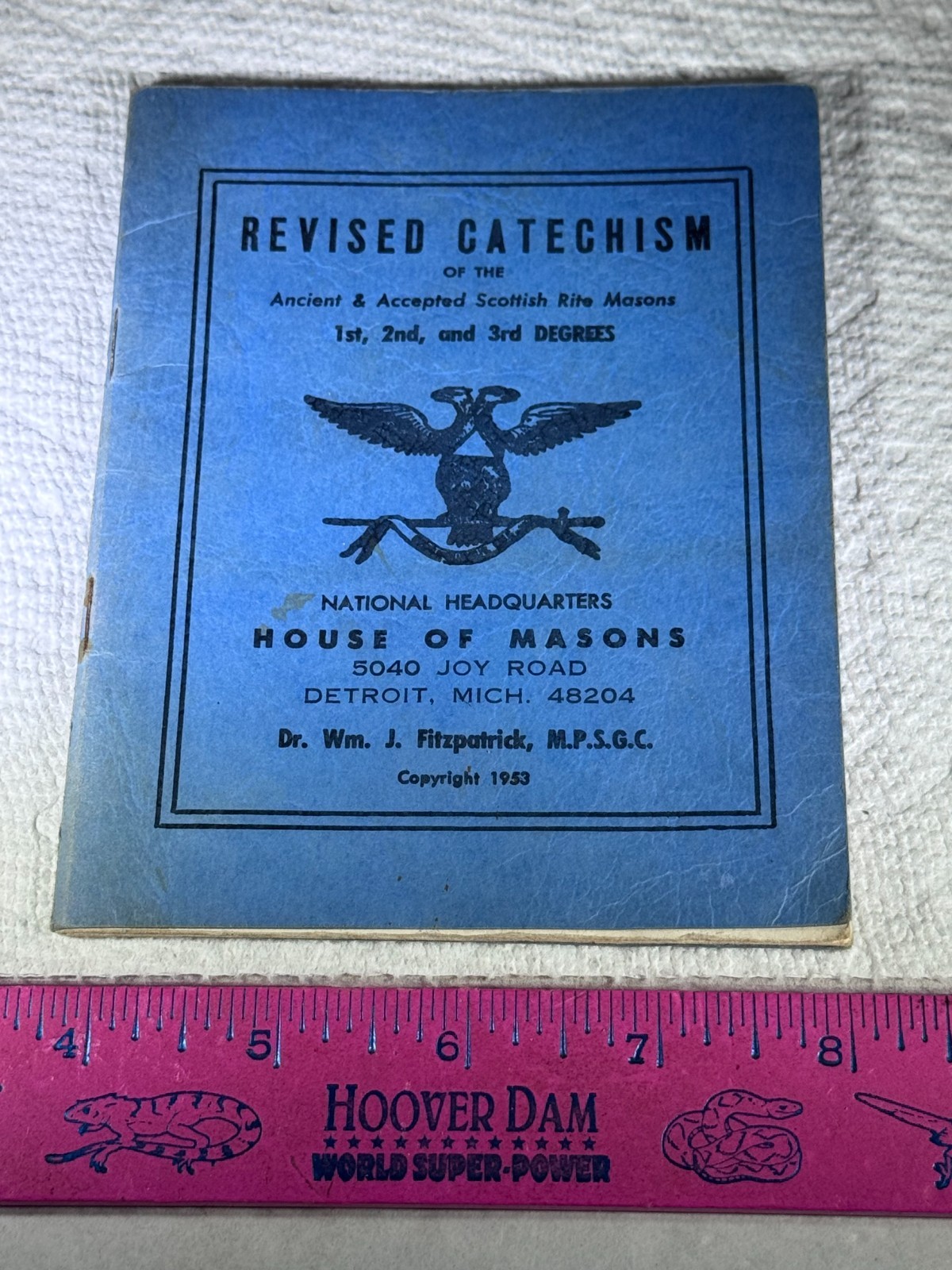 VINTAGE MASONIC CATECHISM SCOTTISH RITE 1-2-3 DEGREES HOUSE OF MASONS DETROIT #2