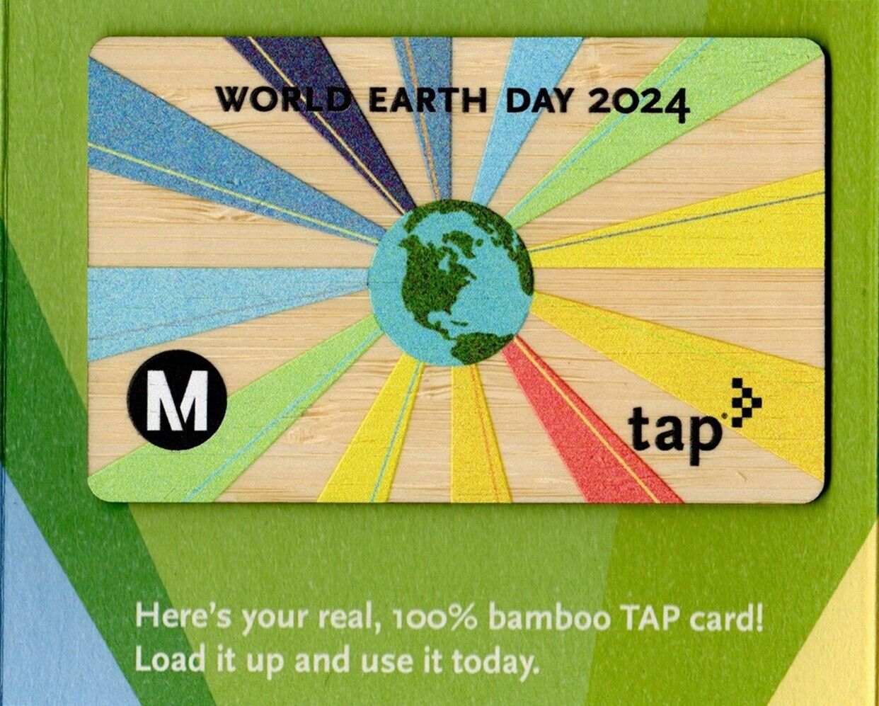 World's First Bamboo Transit TAP Card Metro Bus Train Rail Subway Card EARTH DAY