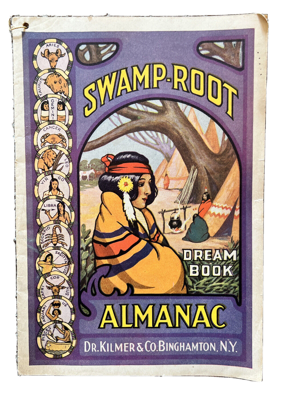 Swamp Root Almanac Dr Kilmer & Co Native American 1940 Goodwins Pharm Sanford ME