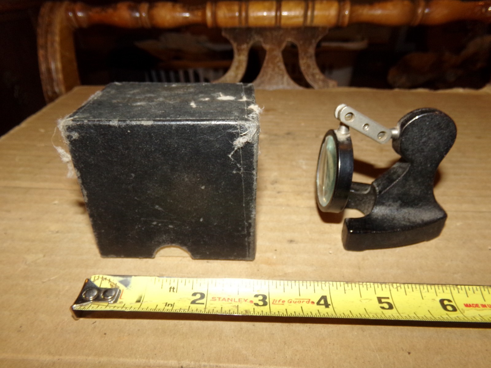 Vintage SWIFT & ANDERSON Boston USA Magnifying Glass, S&A Cast Iron Base Stand