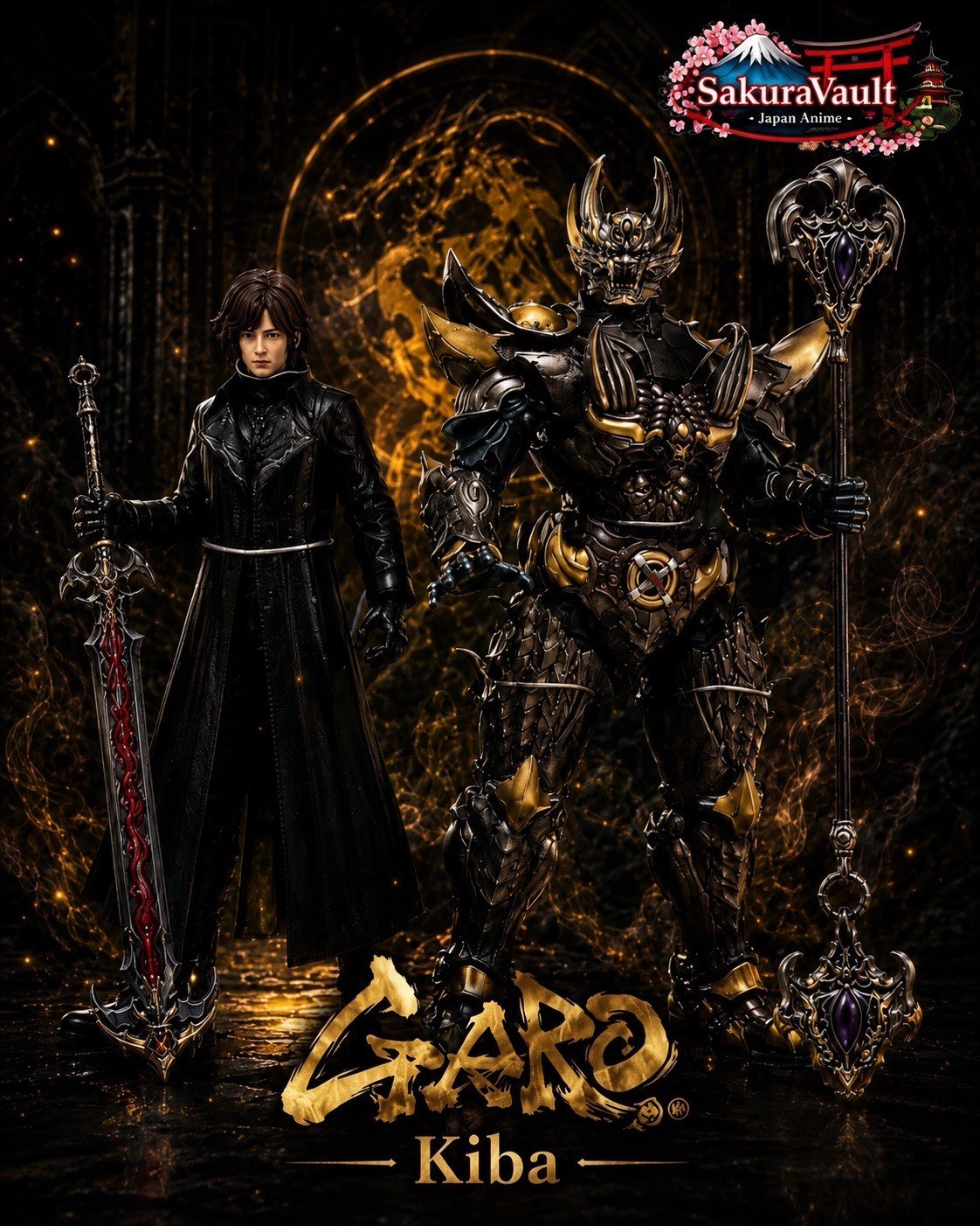 Bandai GARO Equip & Prop Vol.6 Kiba Pendant Kouga Figure Set