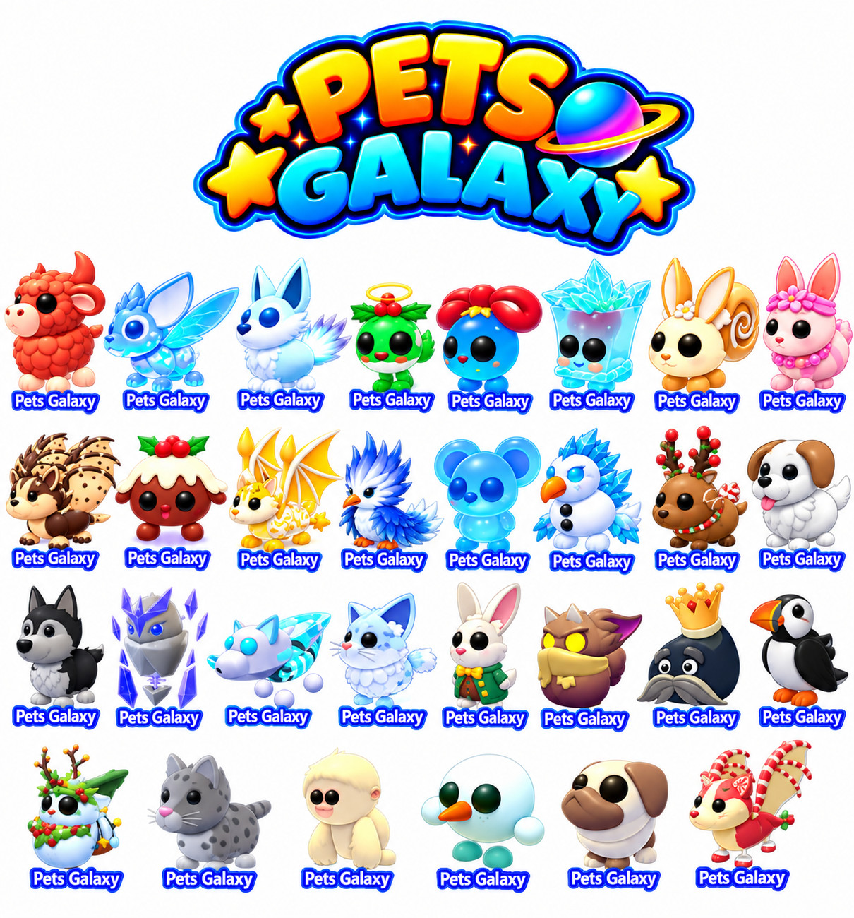 Winter Events - Bunny Swirl - Frost Phoenix - Royal Mistletroll - Adopt From Me