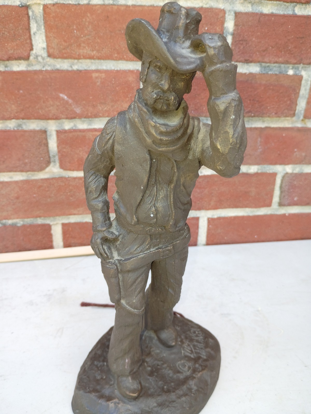 Vtg Tim Jackson Western Handcrafted Art Sculpture Statue Cowboy Bart McGraw 