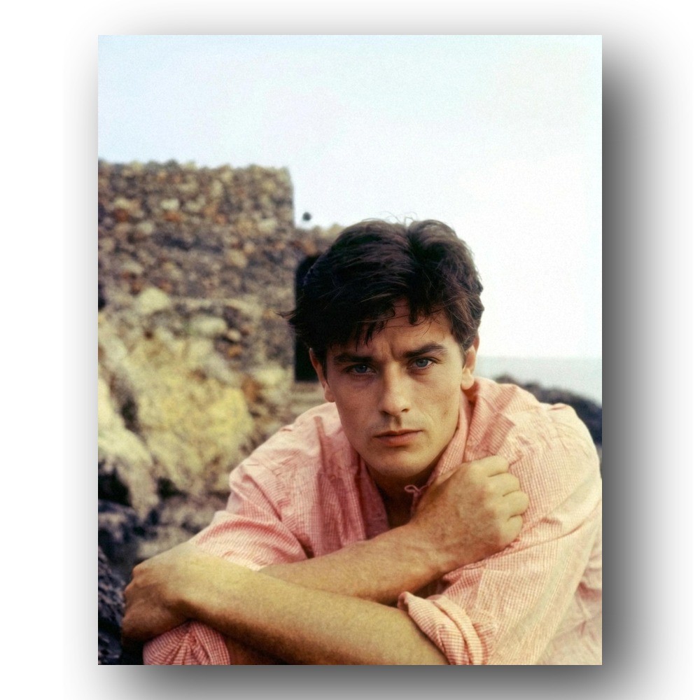 Alain Delon Photo 8x10 Iconic French Actor Portrait Studio Alain Delon Photo 8x10 Iconic French Actor Portrait Studio