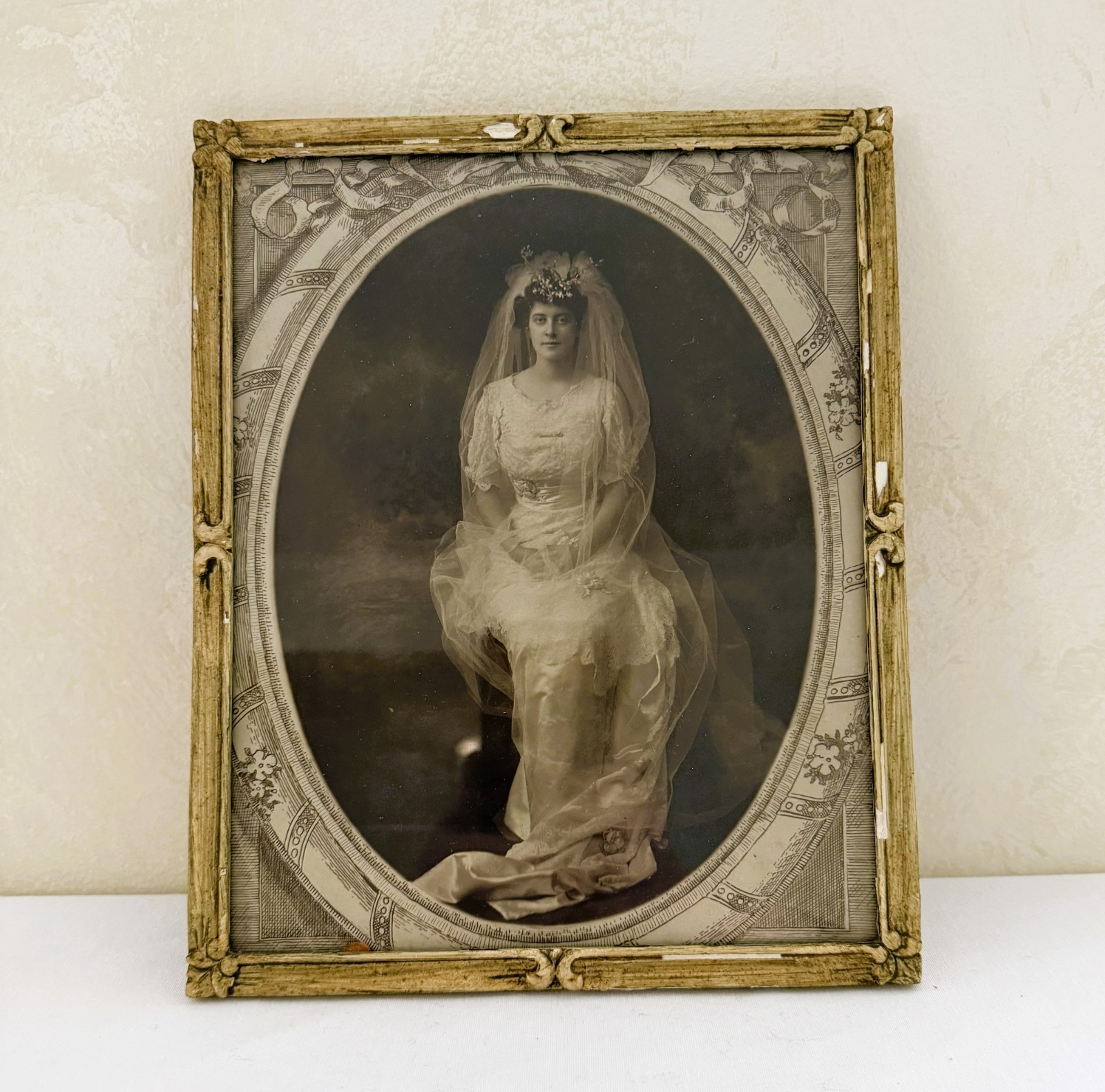 Antique Edwardian Sepia Wedding Portrait Sophia P. Owsley Morton Glencoe, IL Antique Edwardian Sepia Wedding Portrait Sophia P. Owsley Morton Glencoe, IL