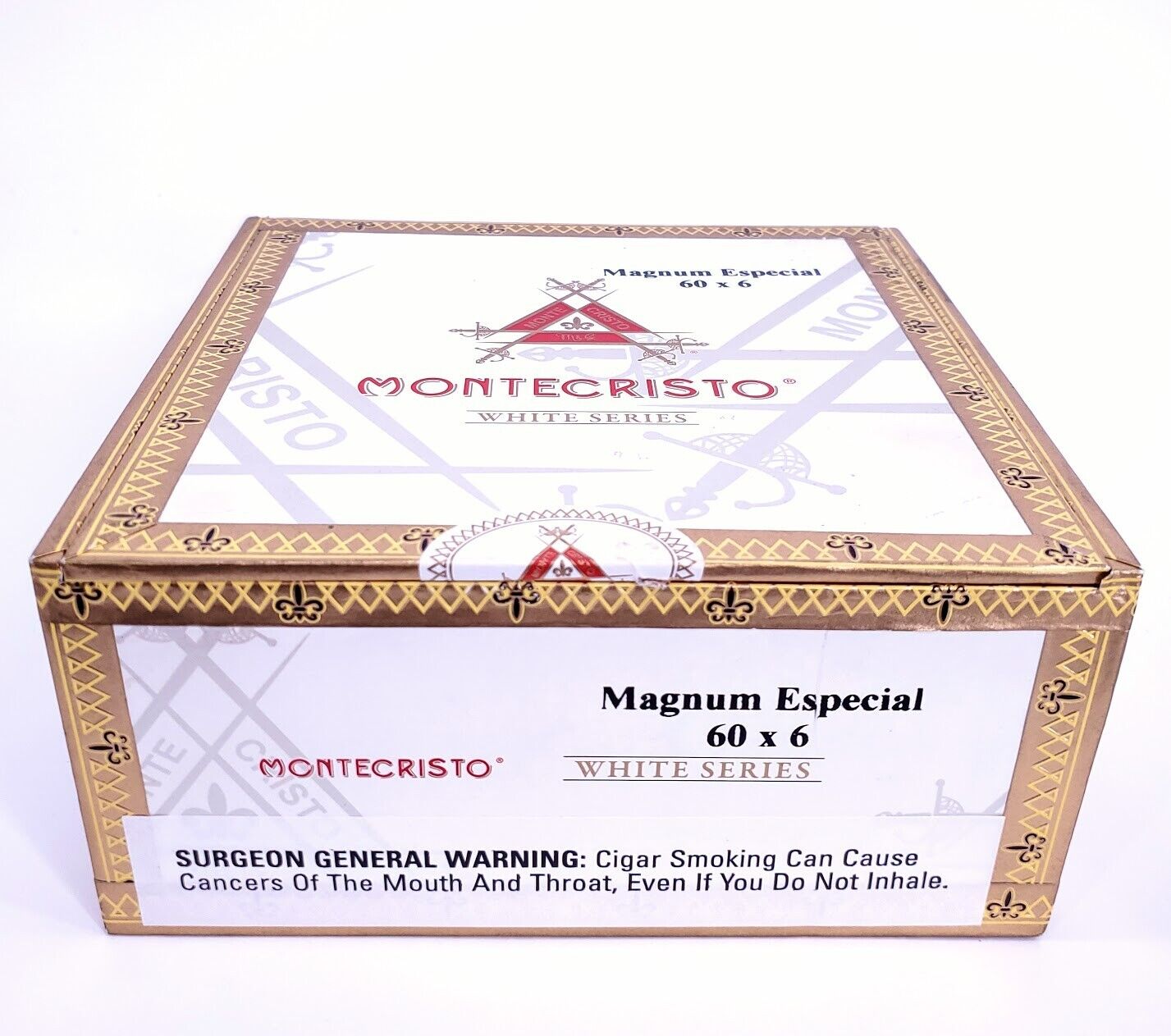 Monte Cristo Handmade Empty Cigar Box Magnum Special White Series 6.75\