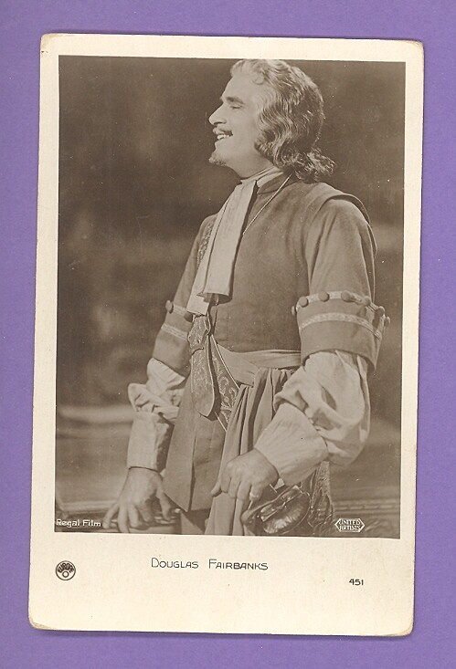 DOUGLAS FAIRBANKS # 451 VINTAGE PHOTO PC. PUBLISHER FRANCE 1387