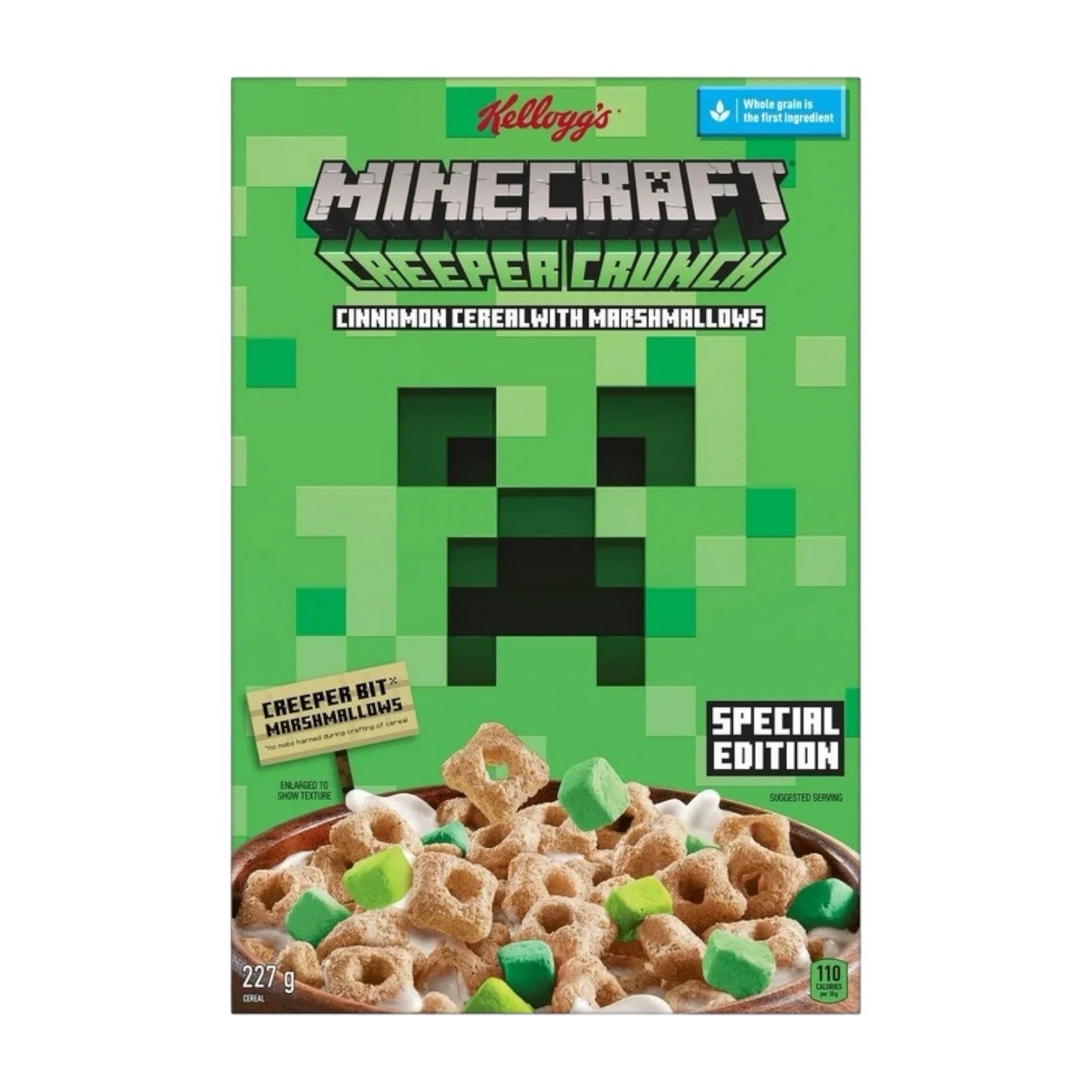Minecraft Creeper Crunch Cereal Kellogg’s 2021 SPECIAL EDITION SEALED Unopened