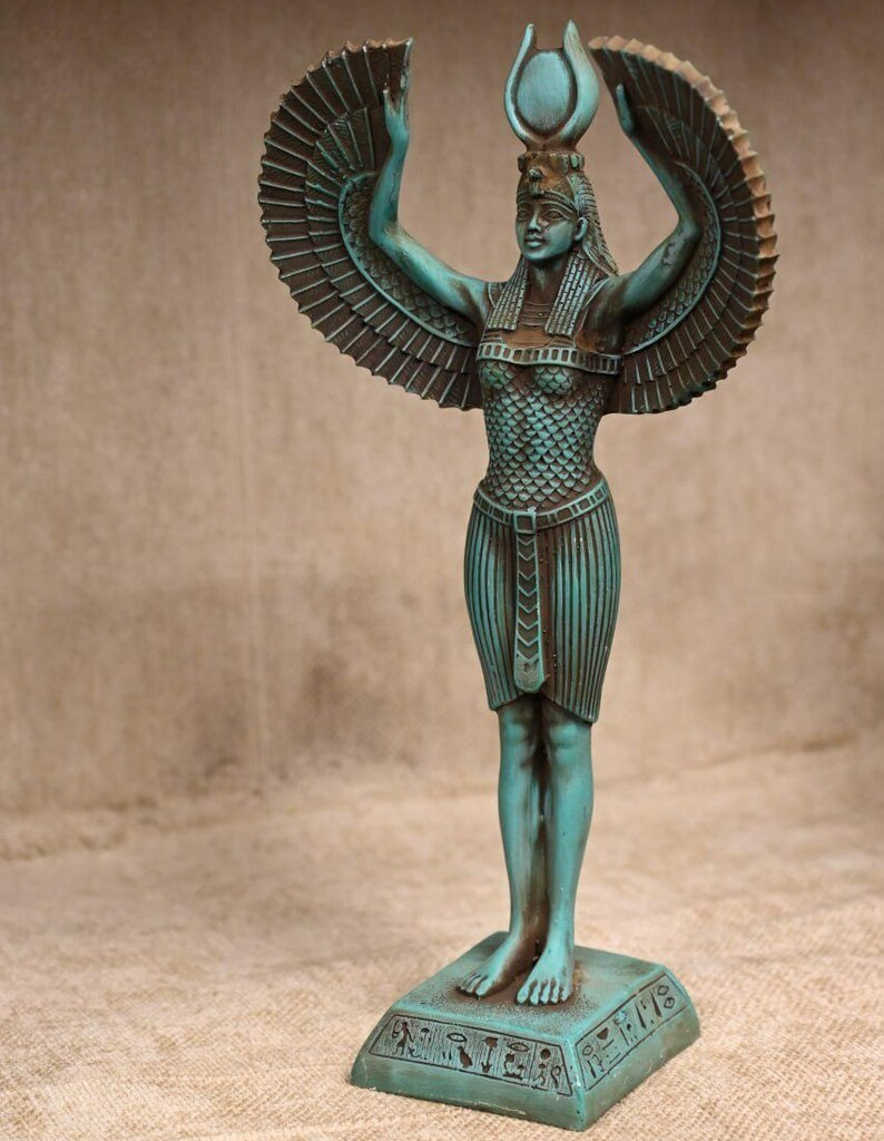 Authentic Ancient Egyptian Antique Rare Goddess Isis Statue Figurine BC