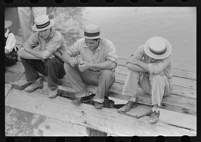 Photo:Natives of Boothville, Louisiana on dock