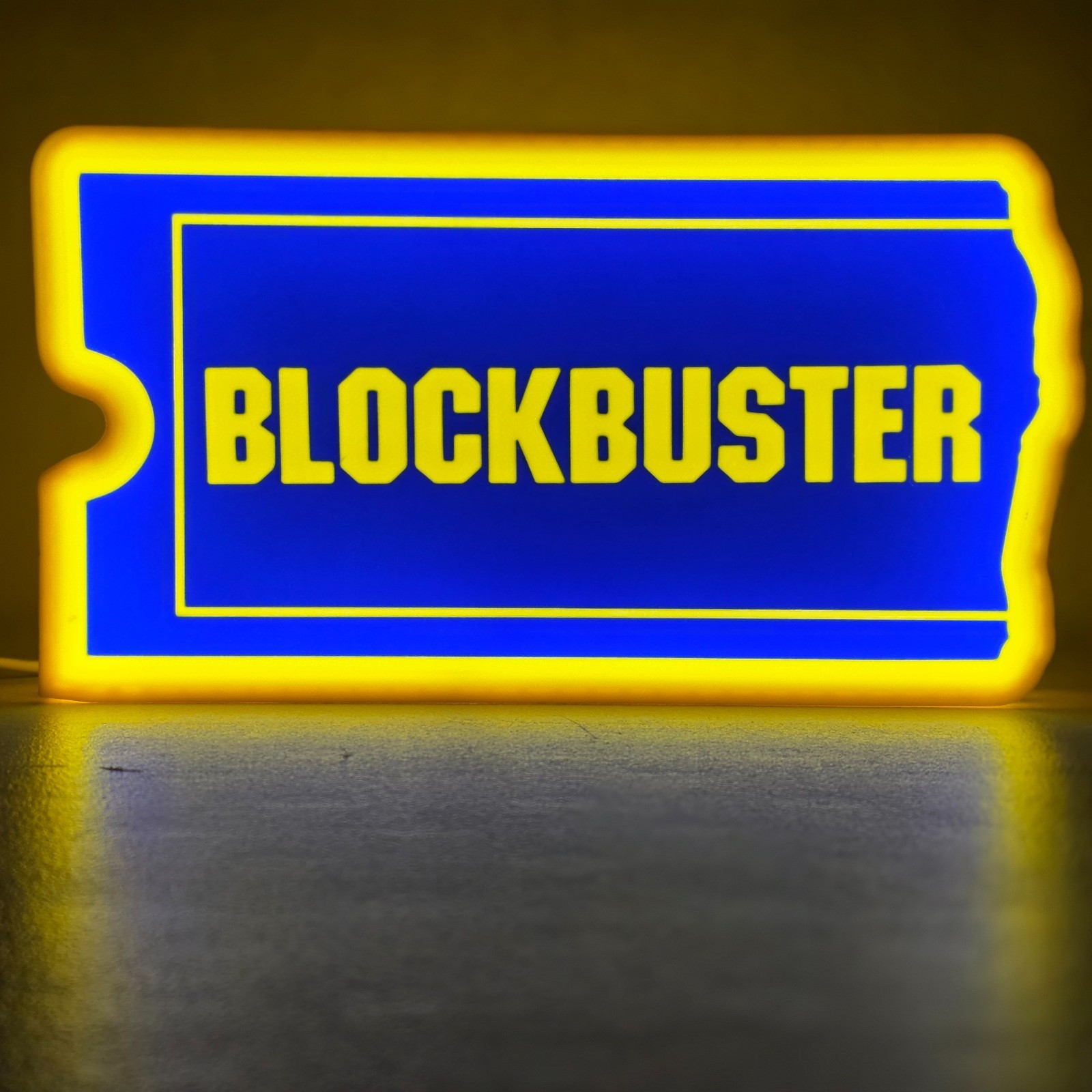 Blockbuster Video Light Up Dimmable LED Sign Wall Decoration 9” Wide Ships Free Blockbuster Video Light Up Dimmable LED Sign Wall Decoration 9” Wide Ships Free
