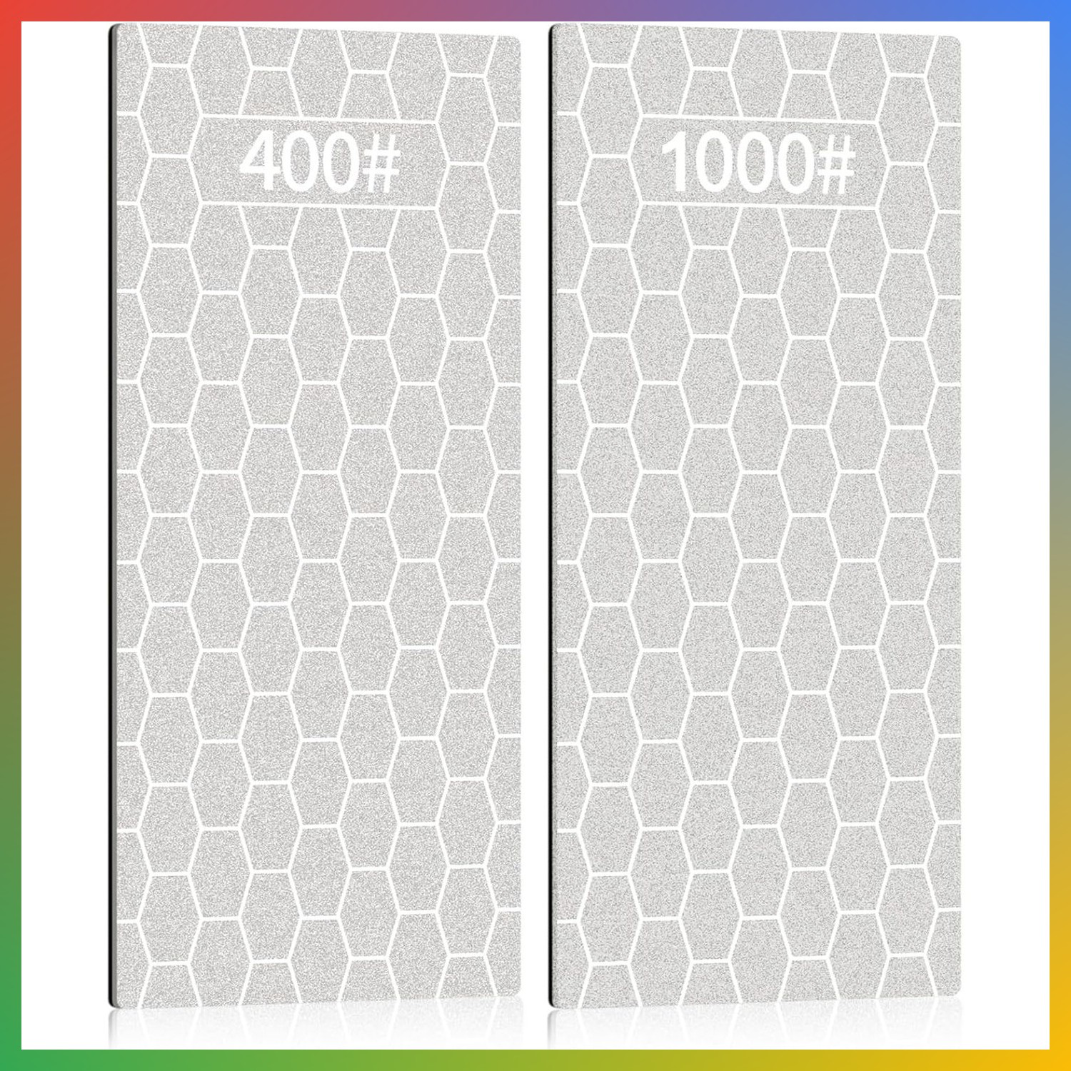 Diamond Sharpening Stone Set 400 1000 Grit Knife Whetstone Plate 2PC Diamond Sharpening Stone Set 400 1000 Grit Knife Whetstone Plate 2PC