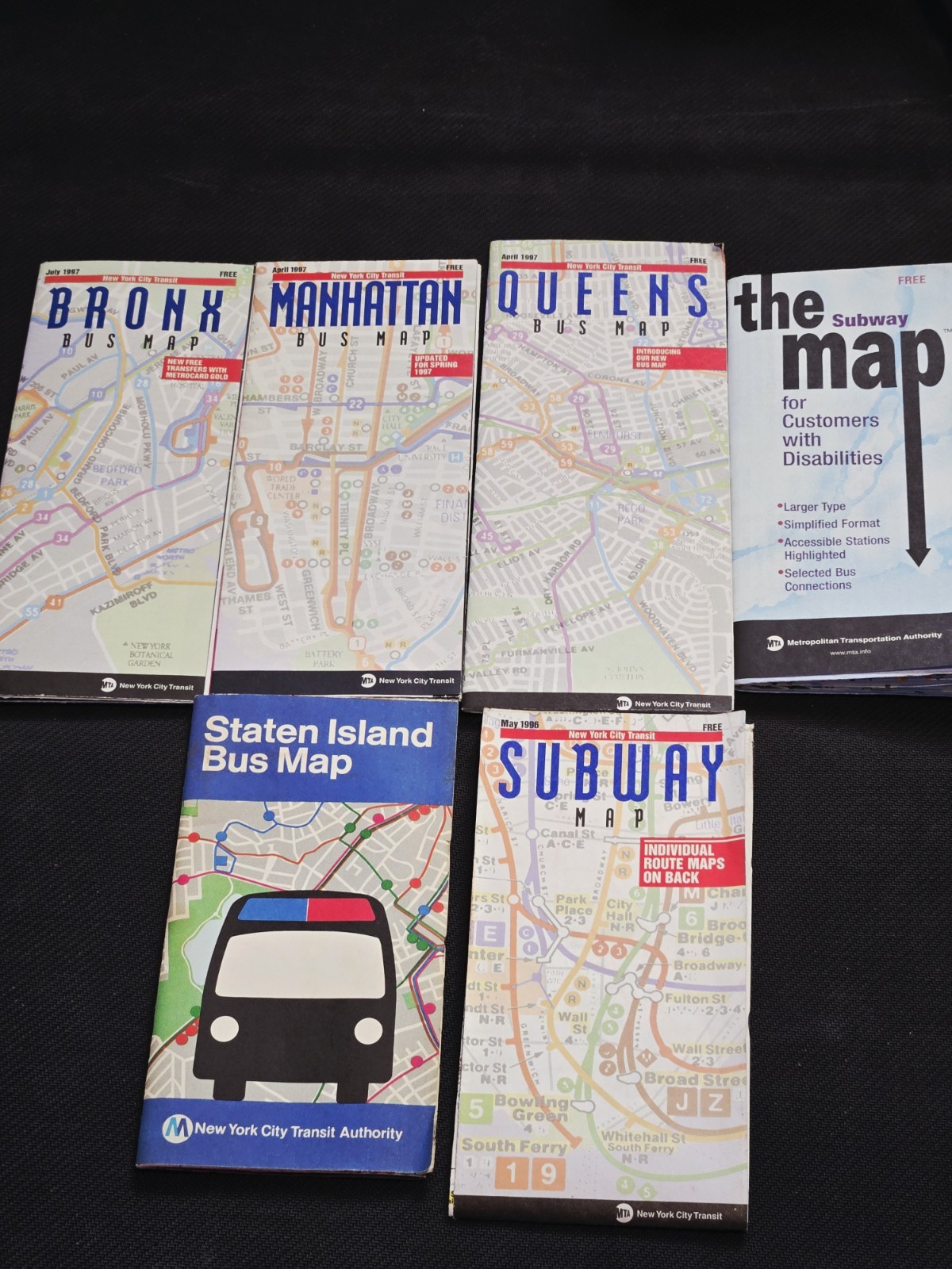 VTG NYC,bronx,queens, S.I. Subway Maps The MTA Bus Subway& COMM W DISABILITIES VTG NYC,bronx,queens, S.I. Subway Maps The MTA Bus Subway& COMM W DISABILITIES