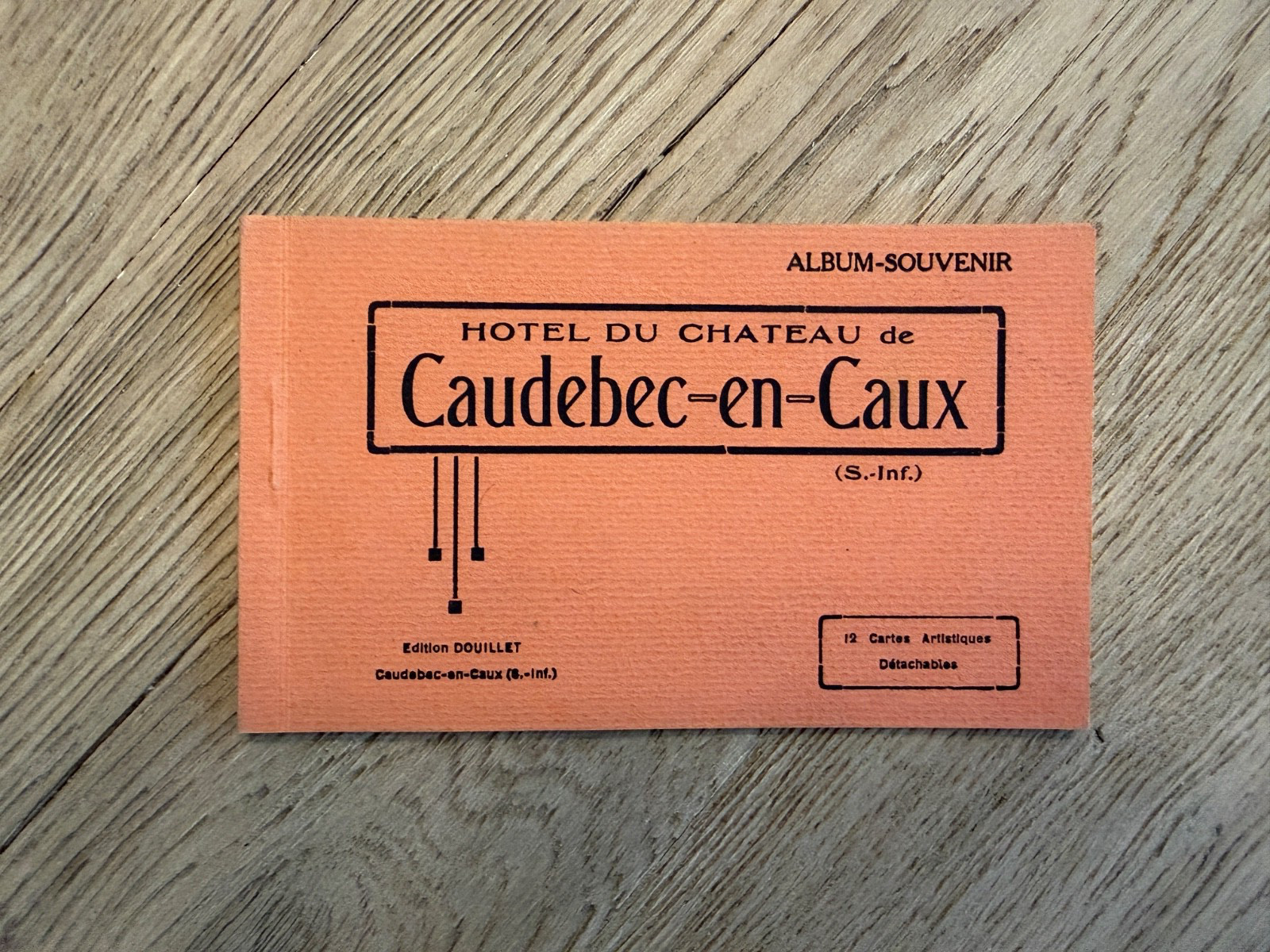 Caudebec en Caux Hotel du Chateau 12 Postcard Booklet France Douillet Vintage