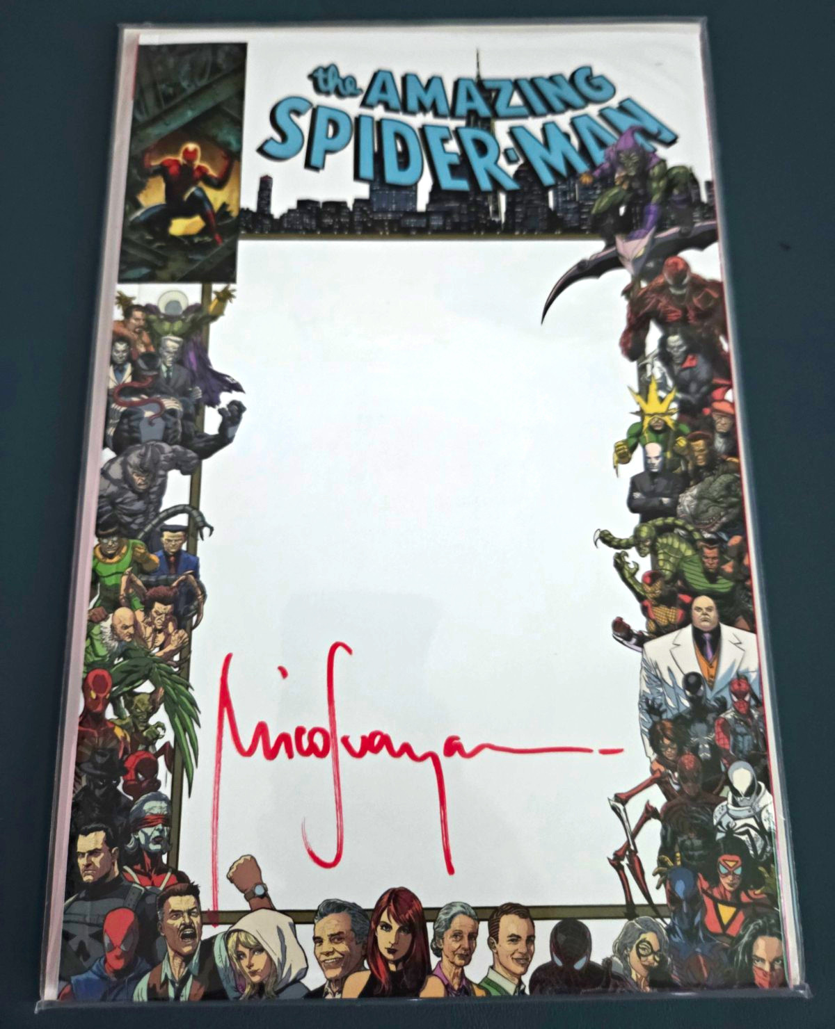 Special Blank Amazing Spider-Man 1000 Signed By Mico Suayan W/COA NYCC