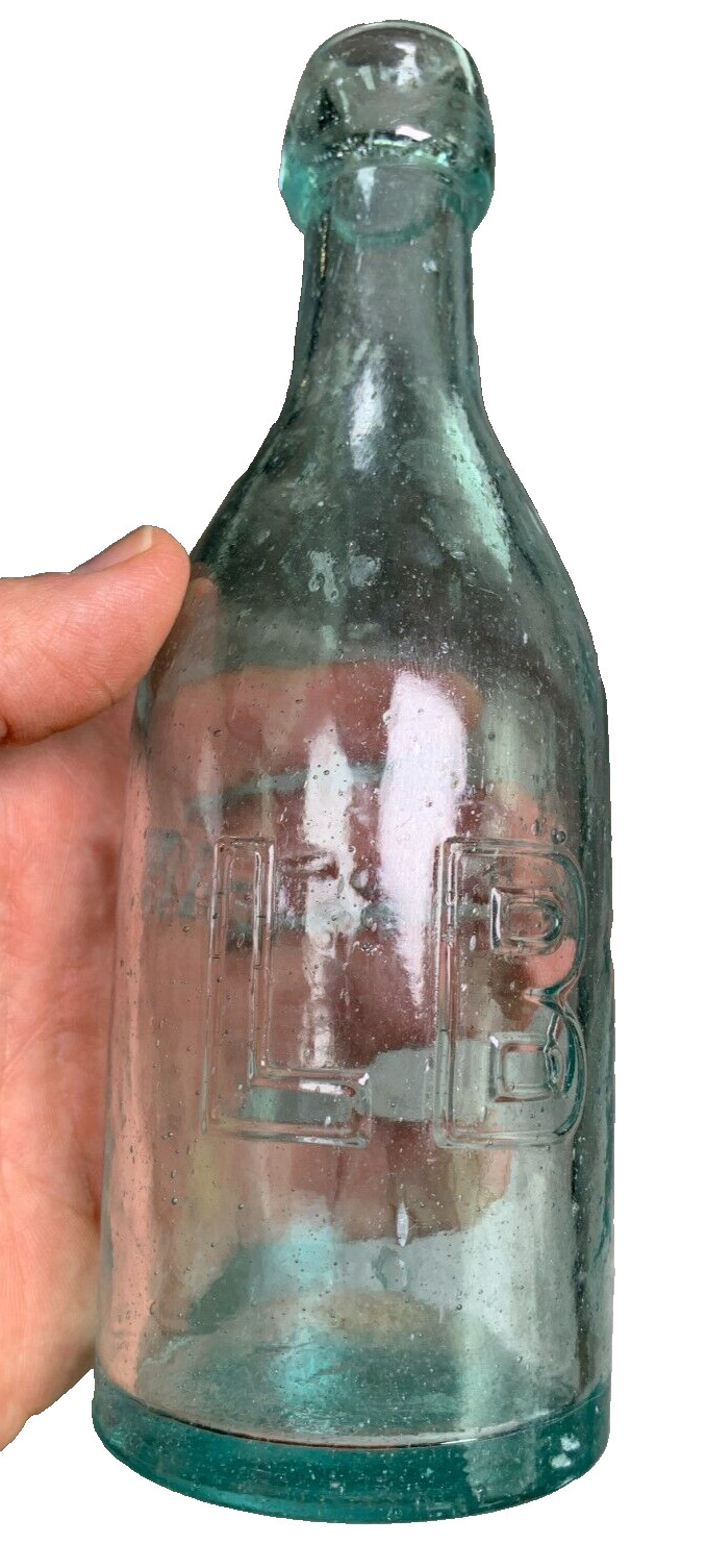 RARE Antique L. Louis Bertram LB Squat Blobtop Blob Top Bottle Soda Beer NY NYC