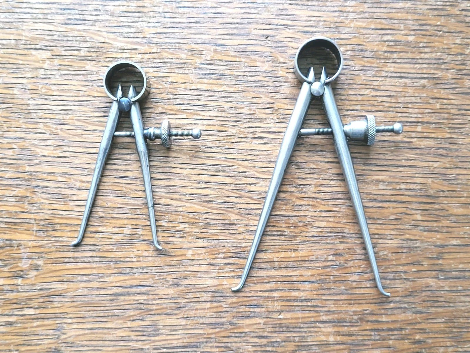 (2) Vintage Round Leg Inside Calipers - Goodell-Pratt 2\