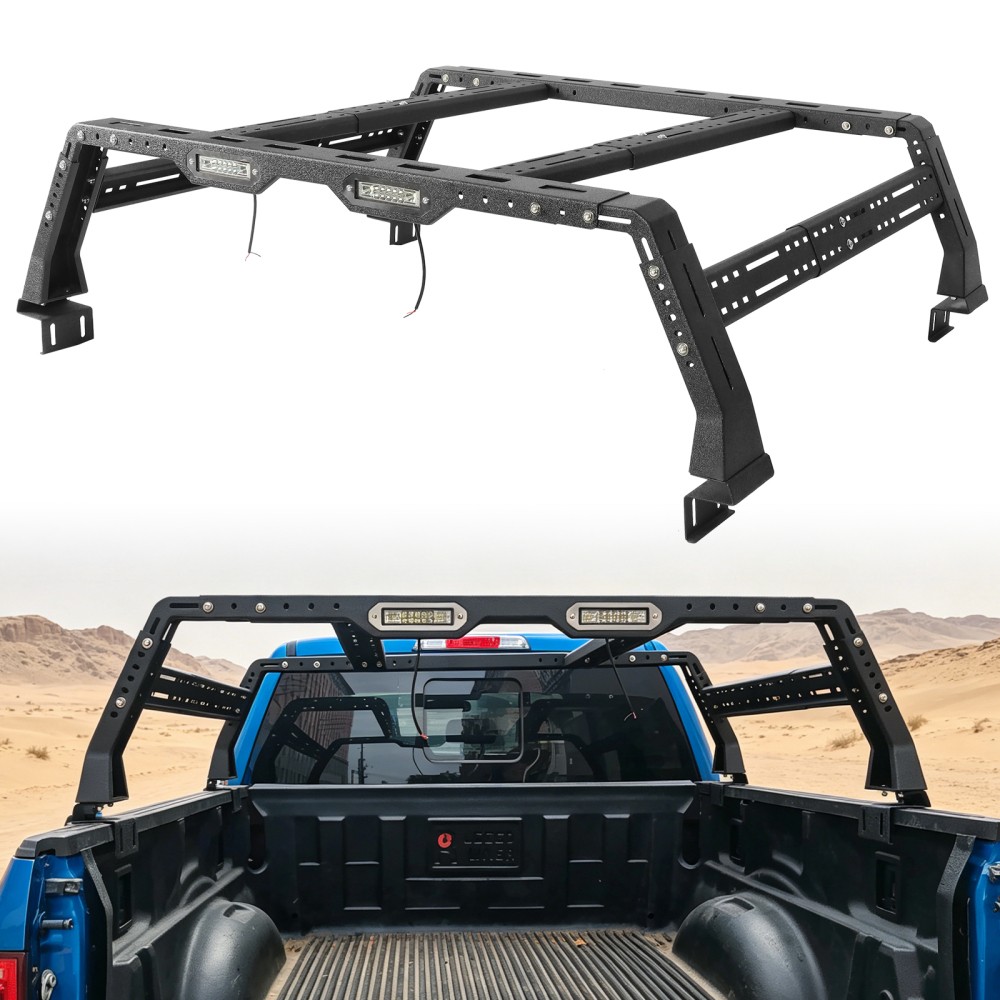 Overland Truck Bed Racks, Heavy‑Duty Pickup Bed Cargo Rack