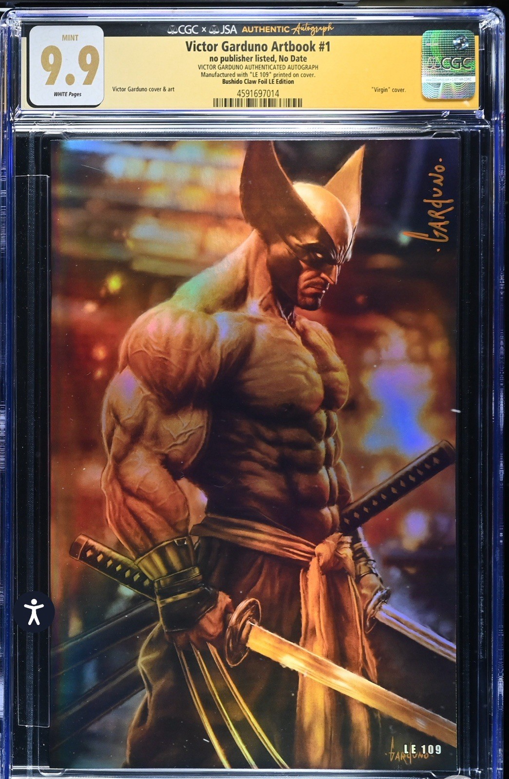 Bushido Claw Artbook #1 Victor Garduno LE 67 Holofoil CGC 9.9 Signed Autographed