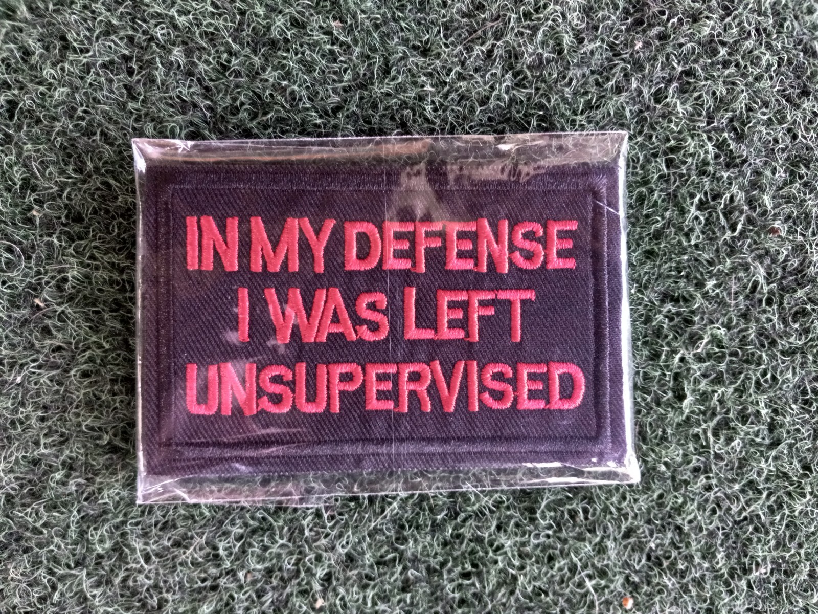 In My Defense I Was Left Unsupervised RED Hook Tactical Airsoft Morale Patch