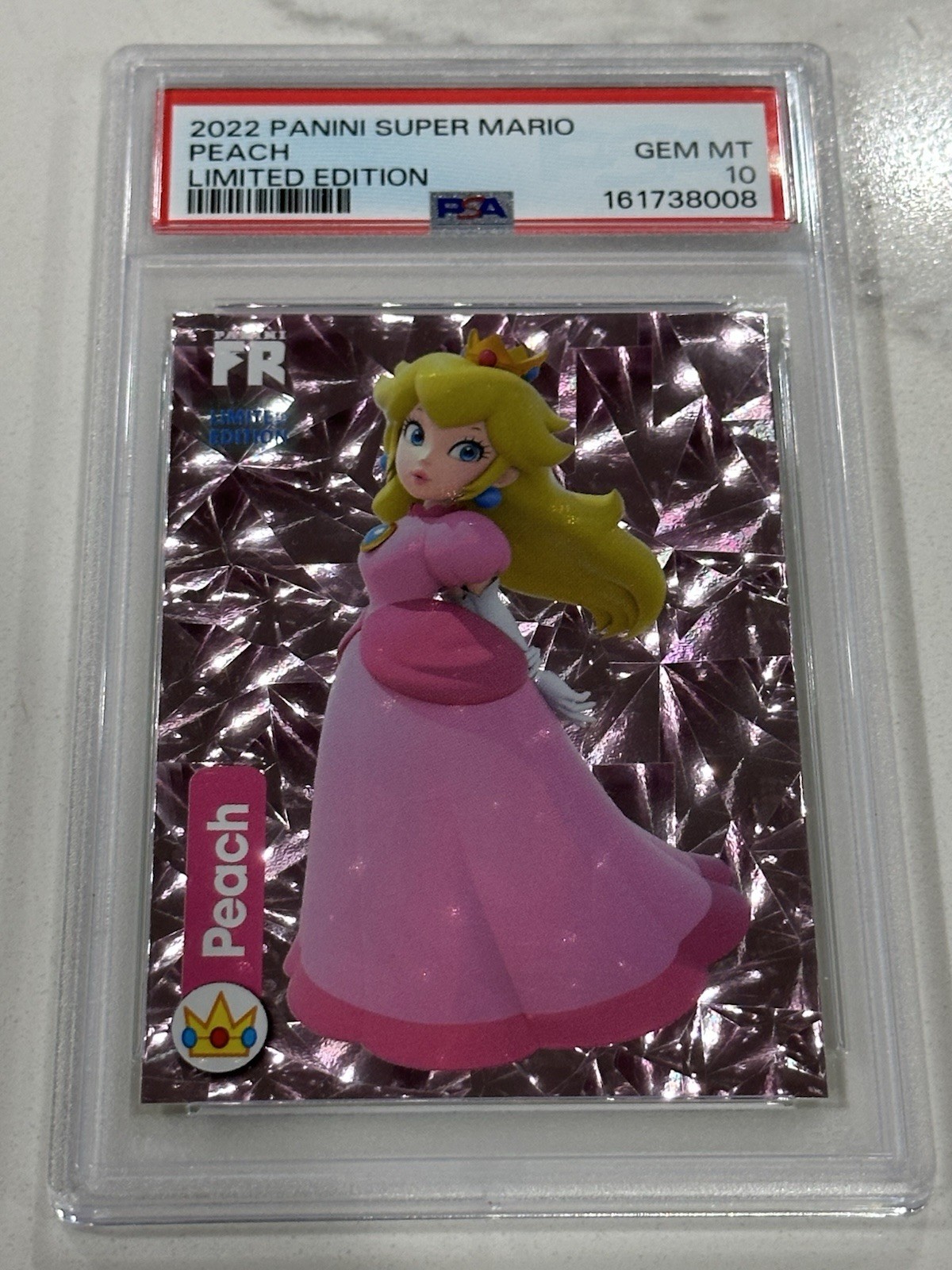 2022 Panini Super Mario Limited Edition Fragmented Reality Peach PSA 10 👑