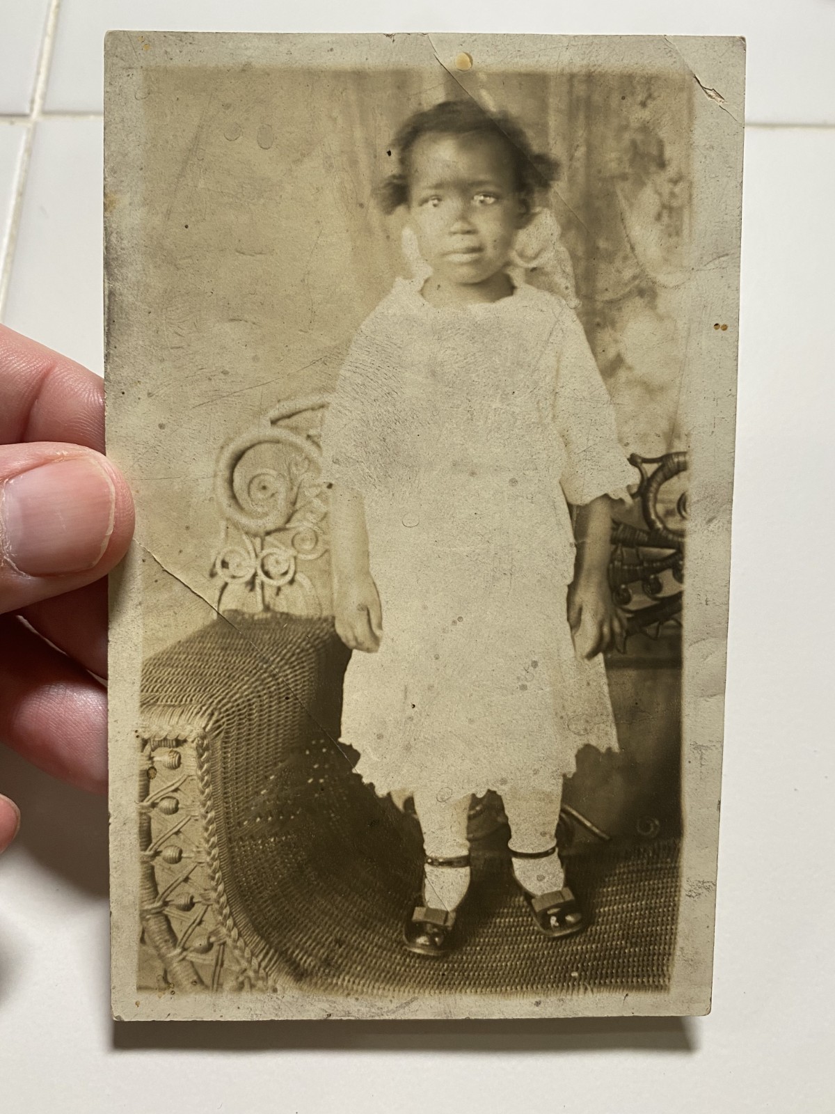 VTG 1920s Antique Photo Black Americana Young Girl Portrait AZO RPPC Postcard VTG 1920s Antique Photo Black Americana Young Girl Portrait AZO RPPC Postcard