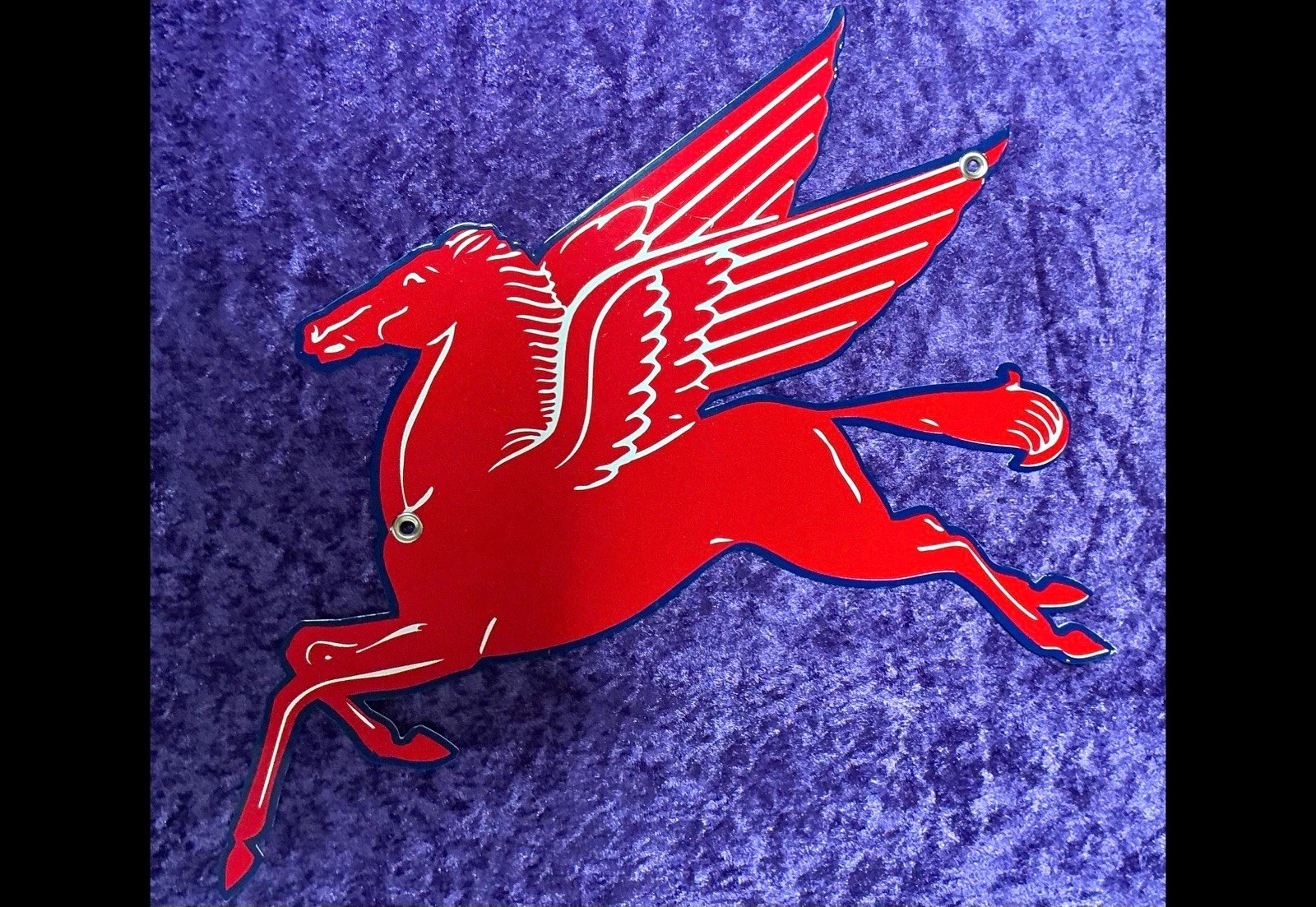 Mobil Flying Red Pegasus Reproduction Sign 12” wide