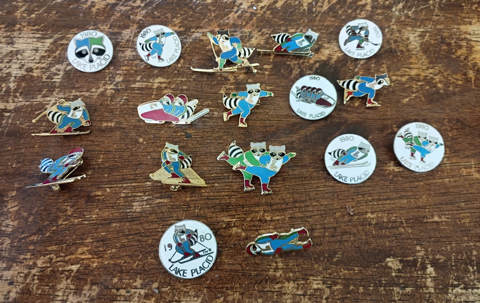 Large Lot of 1980 USA Winter Olympic pins 17