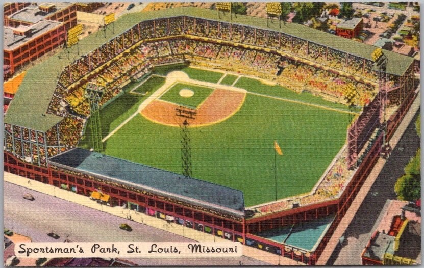 c1940s ST. LOUIS CARDINALS Baseball LINEN Postcard \