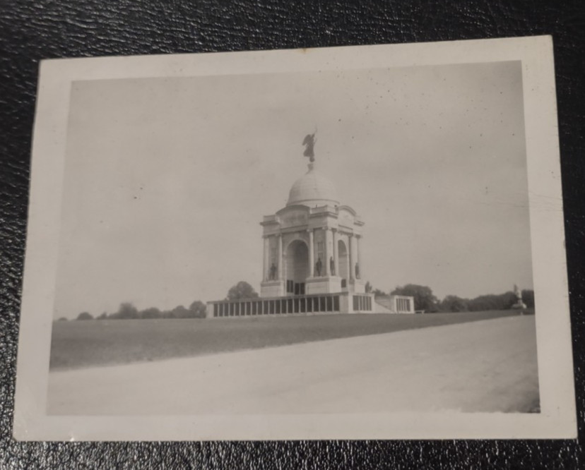 vintage photo Gettysburg State of Pennsylvania memorial monument