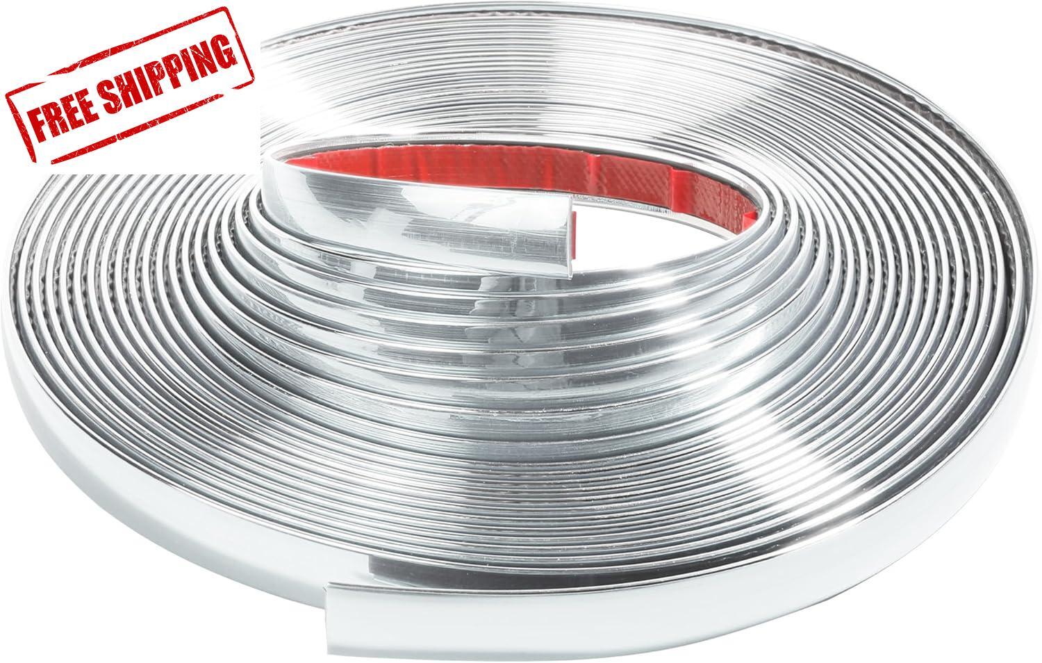 25ft Automotive Chrome Trim Molding Scratch-proof 1/2 Wide Car Body Strip New