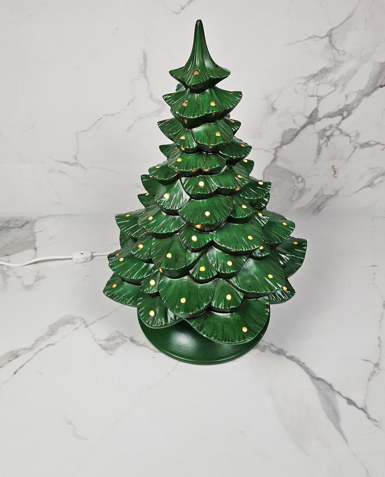 Vintage Arnels Ceramic Christmas Tree Base & Body 18.5 inches (READ)
