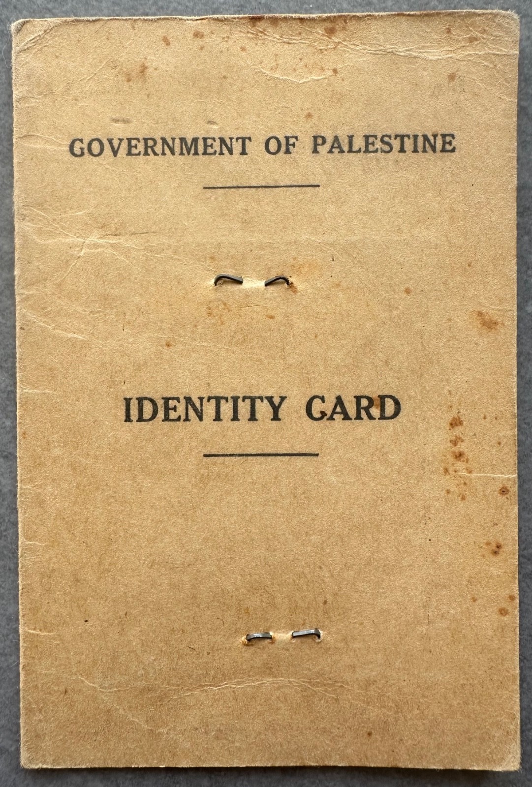 1947 British Mandate Palestine Identity Card Gaza District Jewish Woman Photo