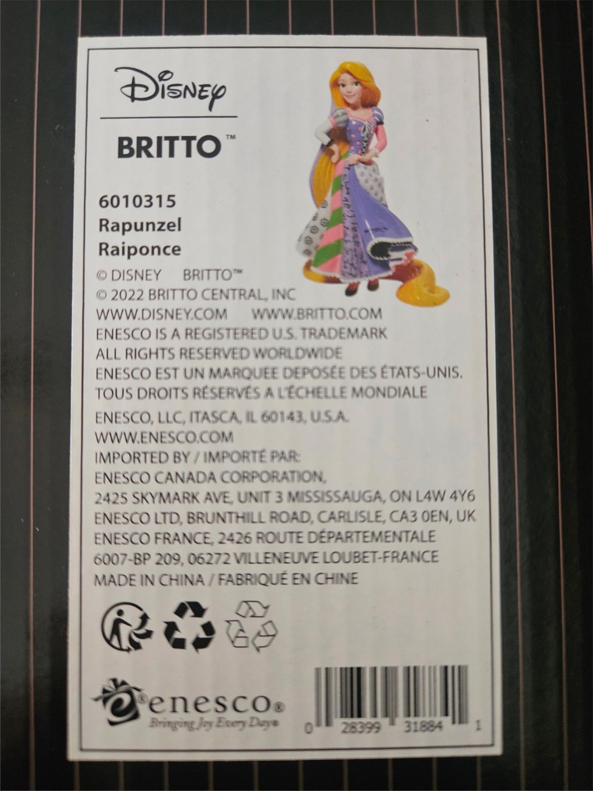 Disney Romero Britto Rapunzel Tangled 6010315 NEW NIB