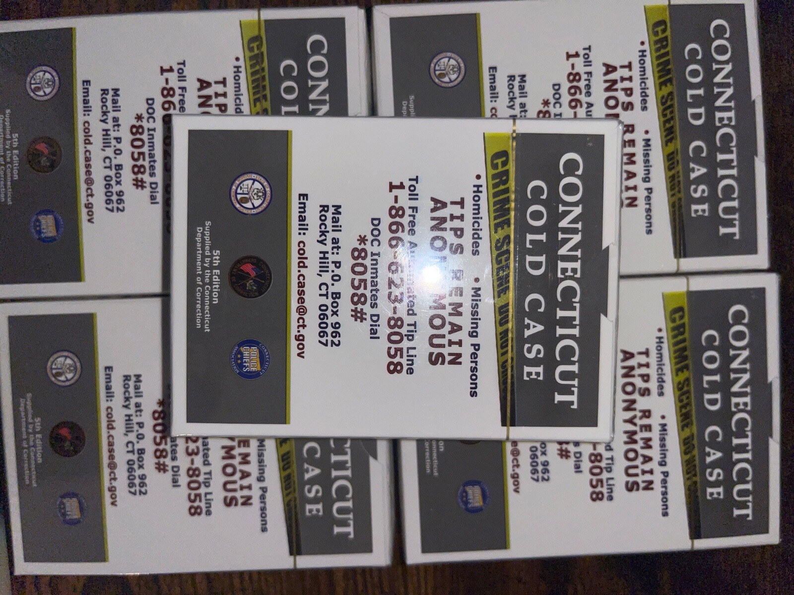 Connecticut Cold Case Playing Cards 5th Edition Unsolved CT Poker - BRAND NEW