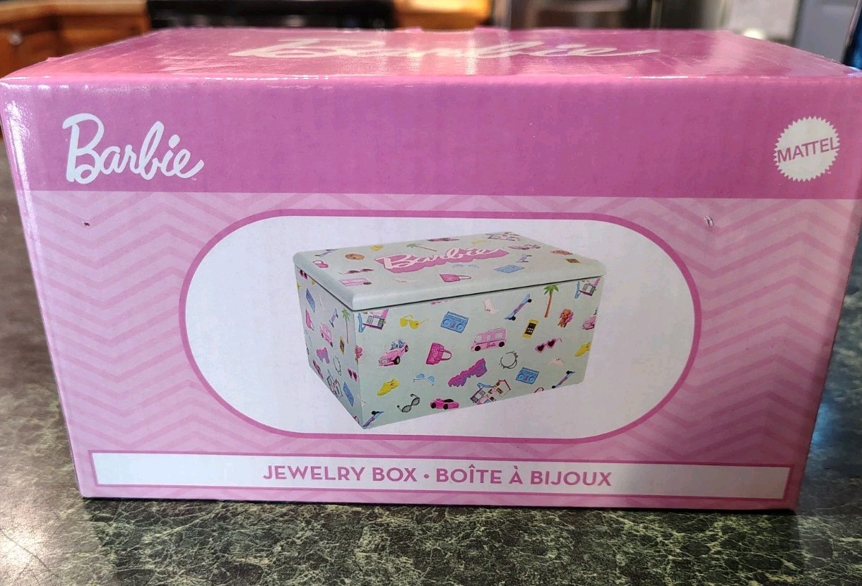 Mattel Barbie Signature Blue Jewelry Box with Pink Liner New In Sealed Box