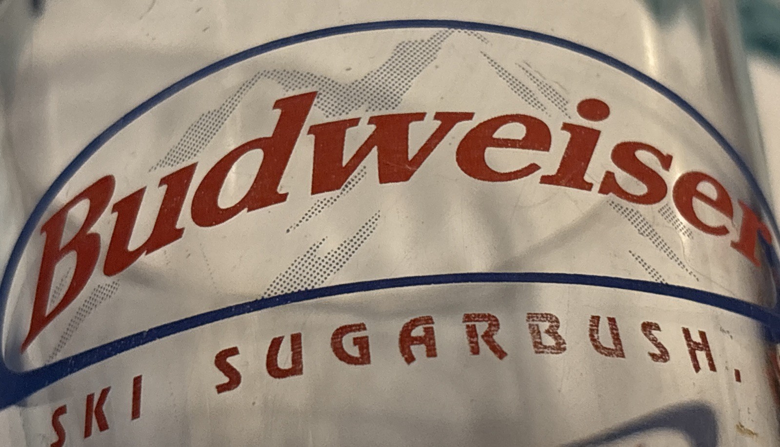 SUGARBUSH VALLEY Vintage Ski Sugarbush Souvenir Budweiser Beer VERMONT Glass 5in