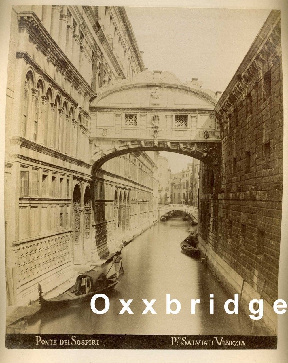 Romantic Venice Italy 1880 Photo Molo e Prigioni/Ponte dei Sospiri Gondola Boat Romantic Venice Italy 1880 Photo Molo e Prigioni/Ponte dei Sospiri Gondola Boat
