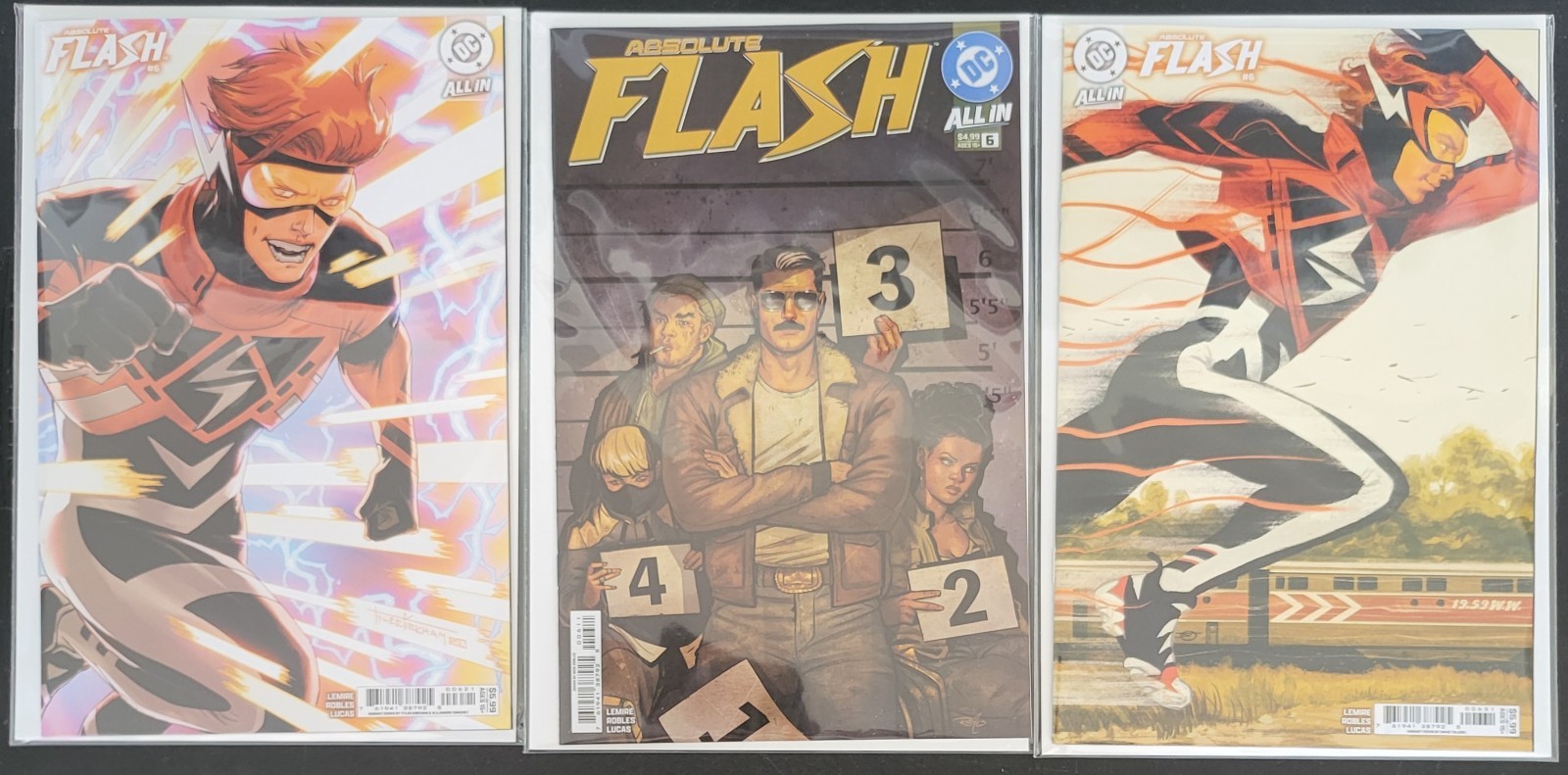 Absolute Flash #6, Lot of 3 Standard Covers, NM/Better , 1st