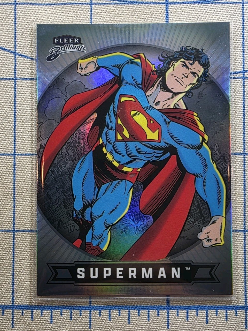 Fleer Brilliants - Superman (Clark Kent) #70 Regular Base - DC Comics Card Fleer Brilliants - Superman (Clark Kent) #70 Regular Base - DC Comics Card