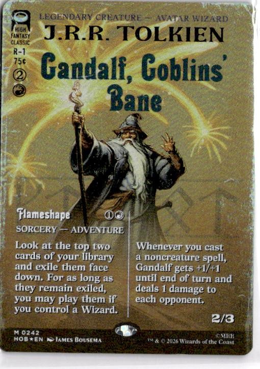 MTG : The Hobbit Gandalf, Goblins\' Bane (Borderless) (Foil) #242