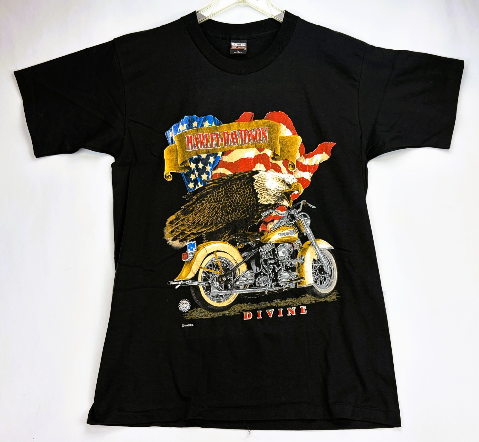 Vintage 1996 Harley Davidson Divine Eagle T-Shirt Large L Single Stitch USA Made Vintage 1996 Harley Davidson Divine Eagle T-Shirt Large L Single Stitch USA Made