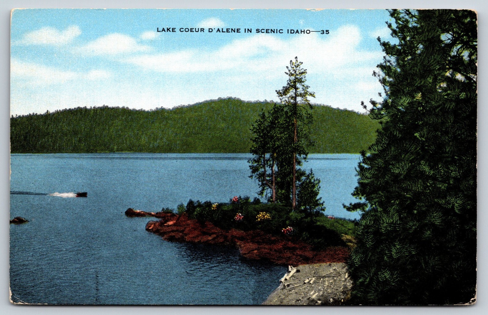 Vintage Postcard Lake Coeur D\' Alene Idaho Vintage Postcard Lake Coeur D\' Alene Idaho