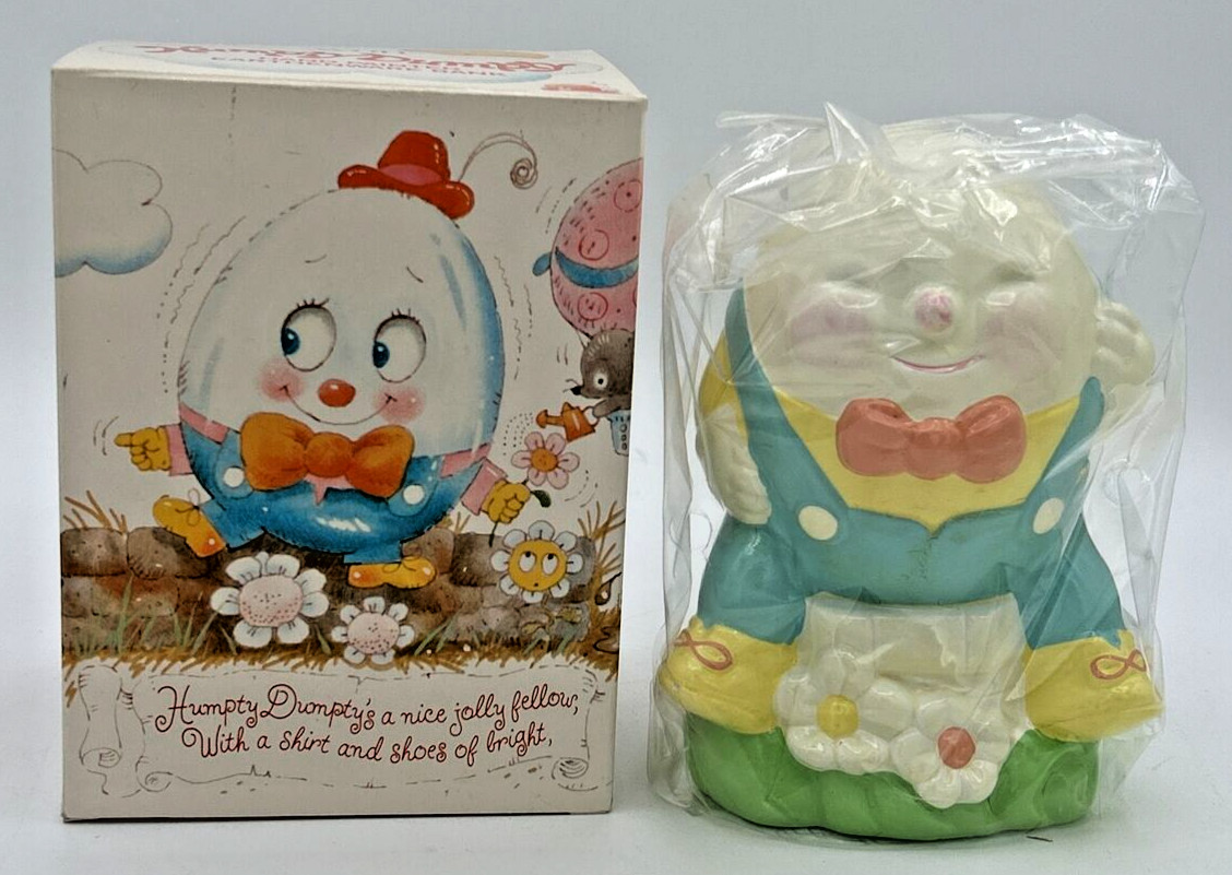 1982 Vintage Avon Humpty Dumpty Hand Painted Earthenware Bank NIB SKU U192