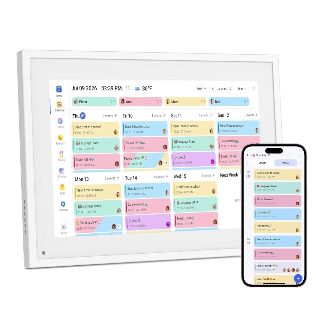 Digital Calendar, 10.1 Inch Smart Electronic Desk Calendar & Chore Chart SEALED