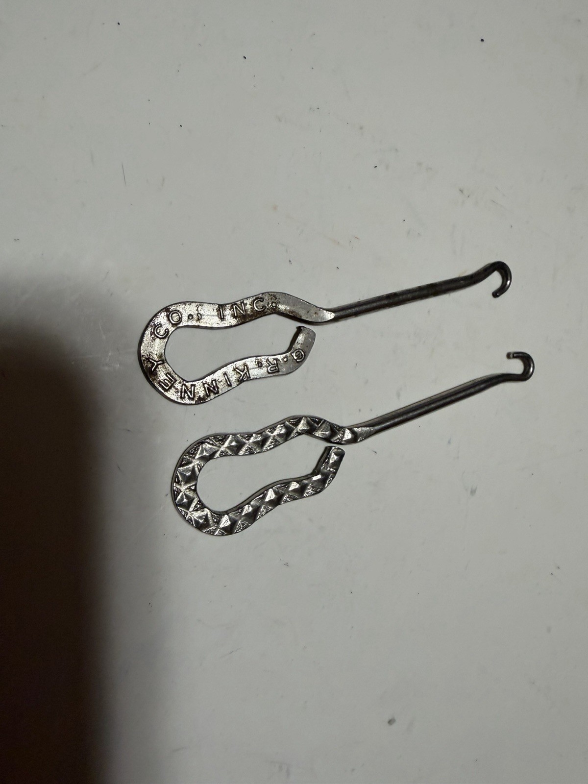 2 Antique Vtg Shoe Button Hook Advertising G.R. Kinney Co plus 1 Other 2 Antique Vtg Shoe Button Hook Advertising G.R. Kinney Co plus 1 Other