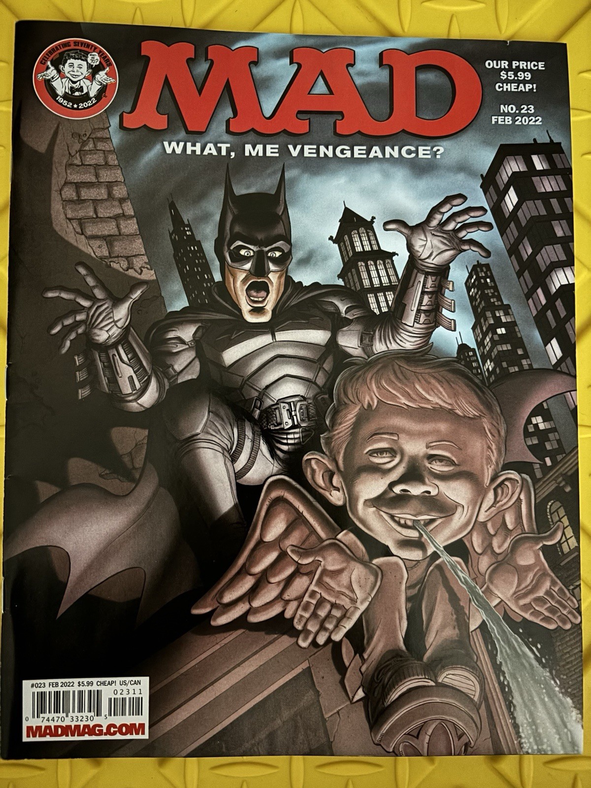 MAD Magazine #23 February 2022 Batman “What, Me Vengeance?” DC Satire Comic NM
