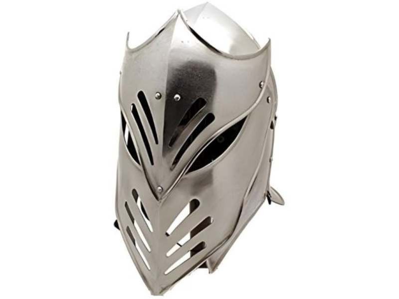 Medieval Warrior 20G Steel Armageddon Helmet w/ Leather Liner - Costume & LARP