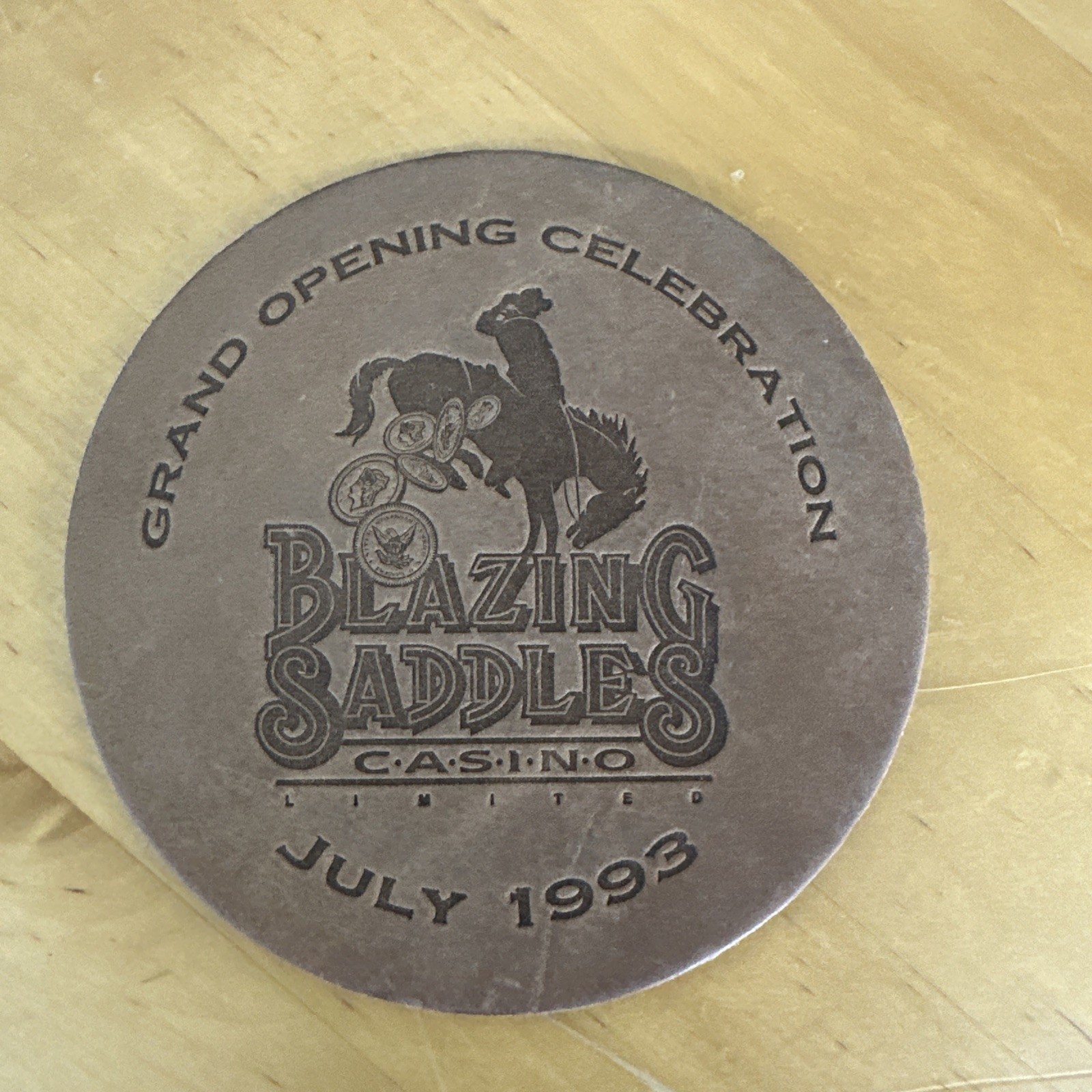 Rare 1993 Blazing Saddles Casino Grand Opening July Vintage Memorabilia