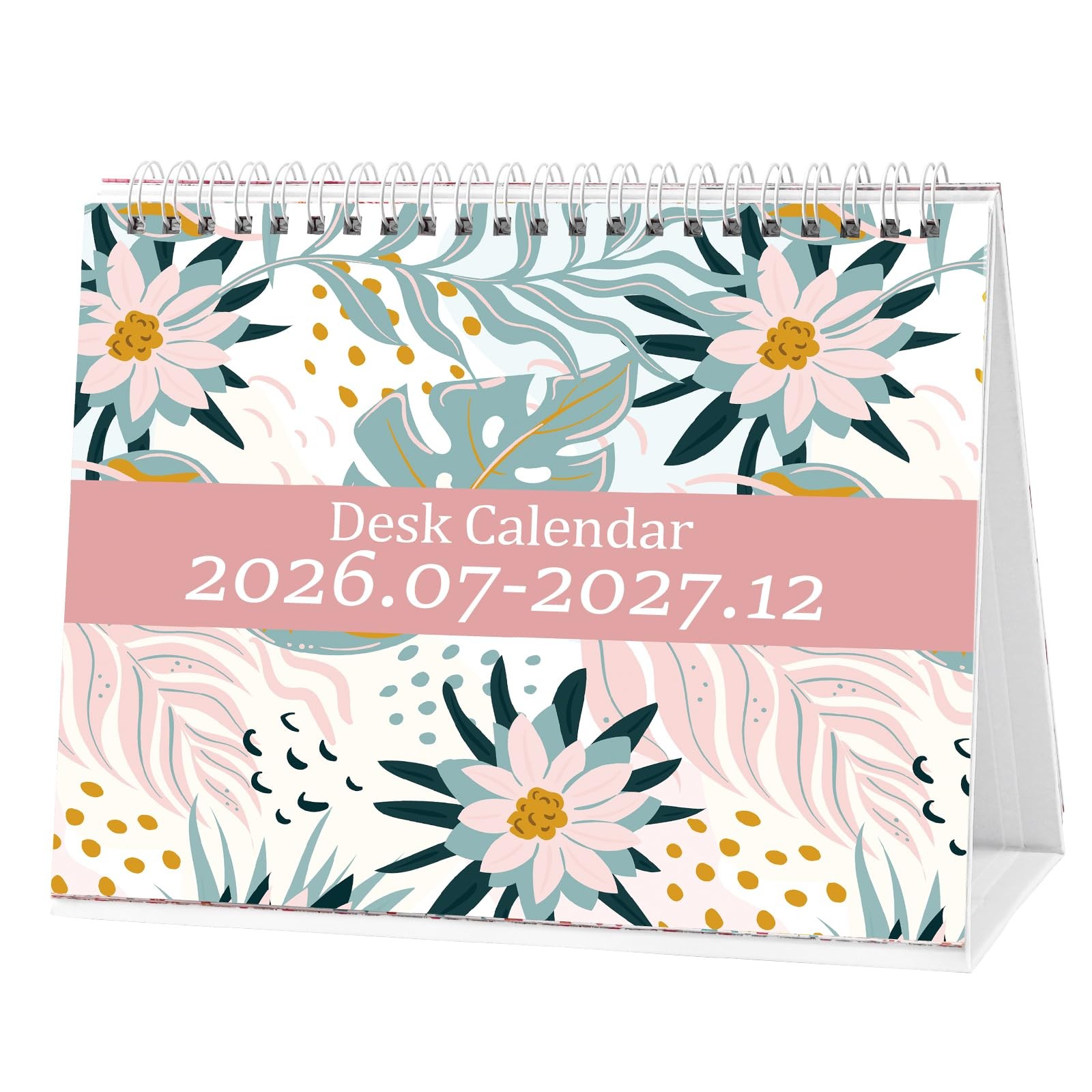 Small Desk Calendar 2026-2027 18-Month Flip Planner with Stickers 7x8.5 Small Desk Calendar 2026-2027 18-Month Flip Planner with Stickers 7x8.5